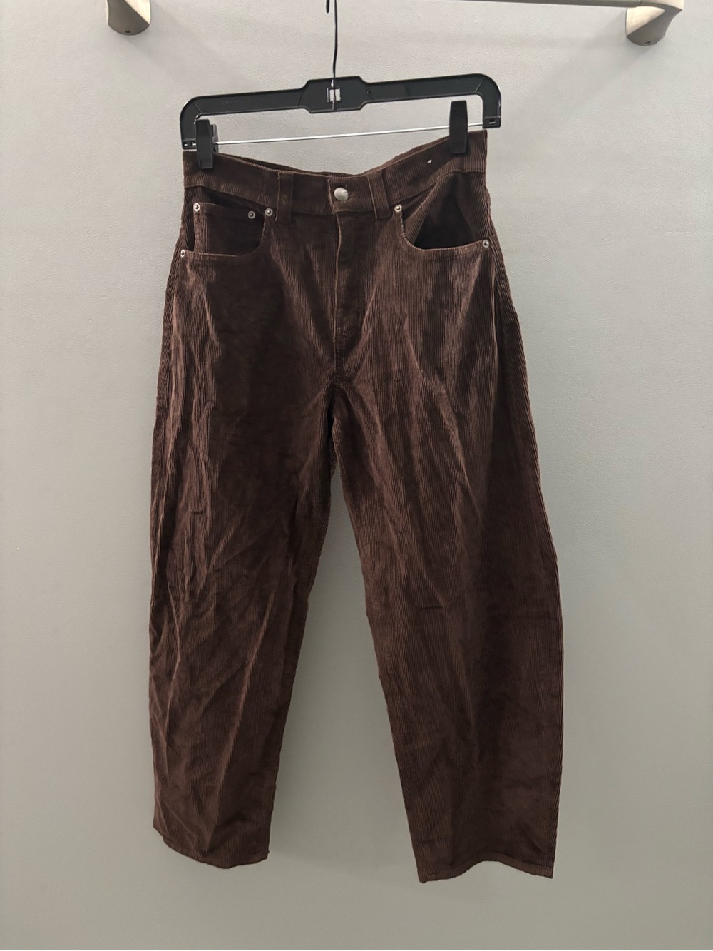 Madewell Corduroy Balloon Pant in Dark Carob Comfort Stretch - Picture 4 of 7